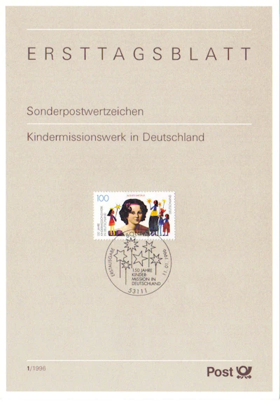 Bund ETB 1996 kompletter Jahrgang Ersttagsblätter