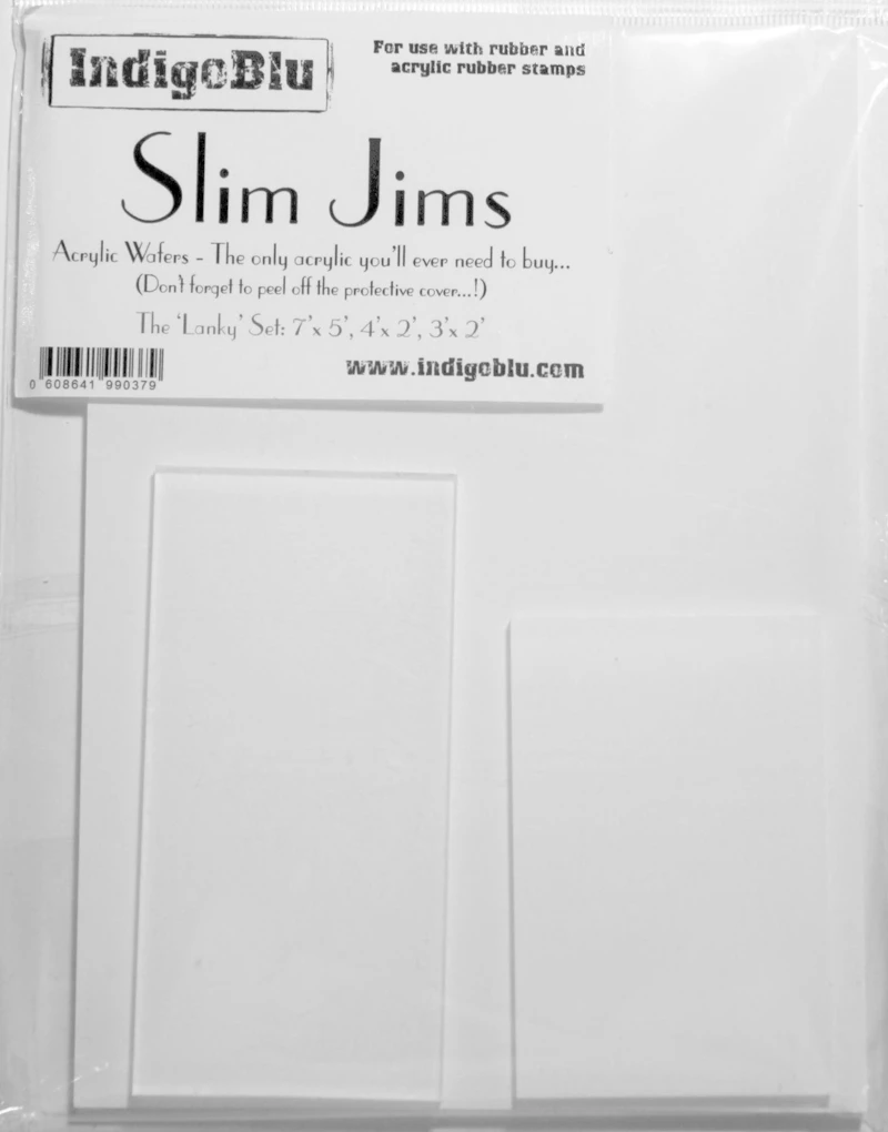 Indigo Blu 3 Slim Jims Acrylblöcke "Lanky Set",  3mm dünn