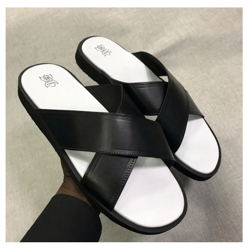 Sandales en Cuir&Raphia fin Original 