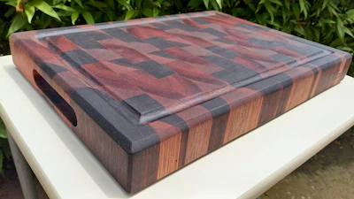 End Grain Cutting board. Dark mixed. (SOLD)