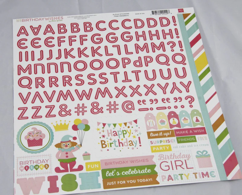 Scrapbook-Set "Birthday Wishes", Mädchen