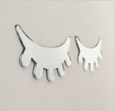 Lala Loves Decor Dreamy Eyes Mirror Silver Acrylic Wall Decor