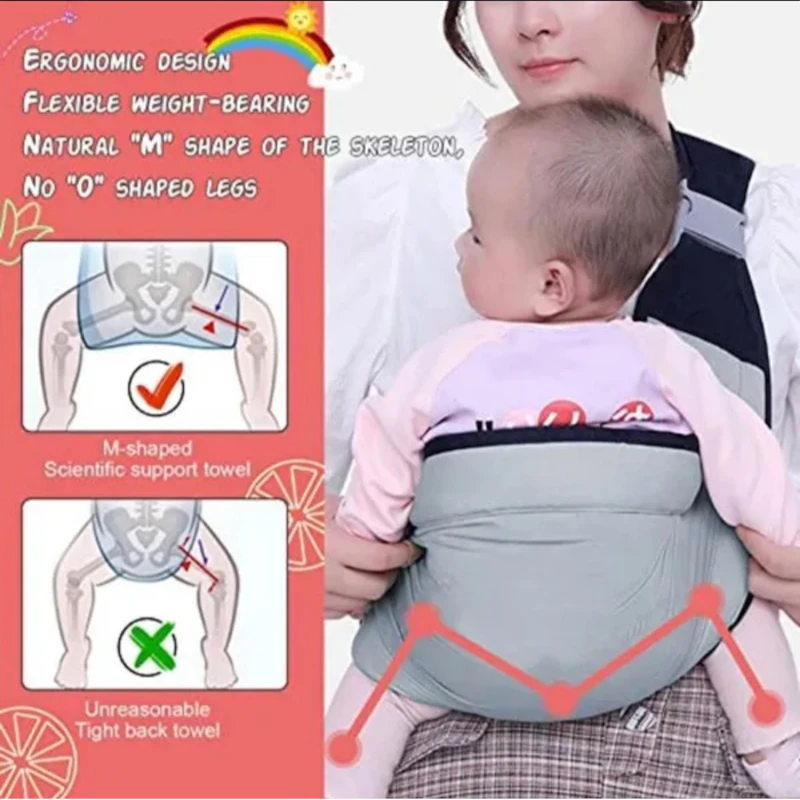 Baby sling carrier with adjustable holder 