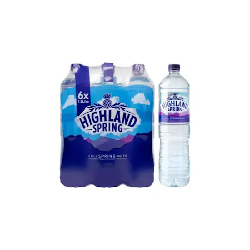 Highland Spring Still Spring Water Bottles 6x1.5