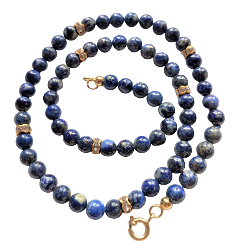 UNIKAT / Edelsteinkette Lapislazuli