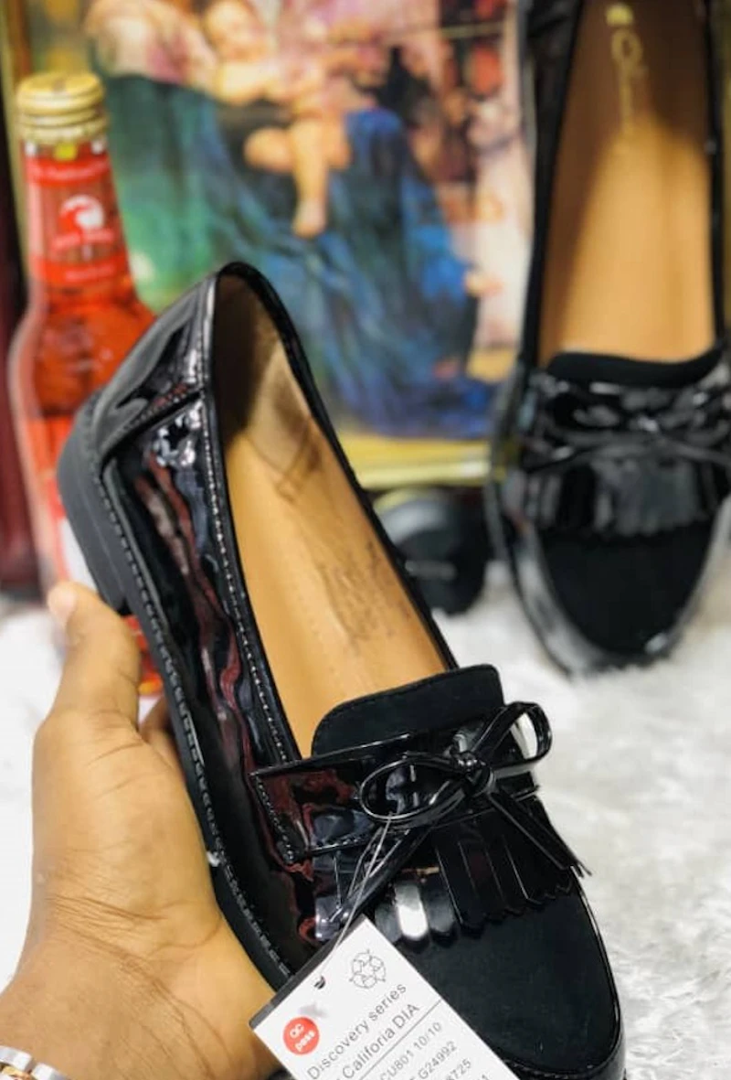 Knots glossy cover Shoe- Black, Gold, Wine - Size: 37-43