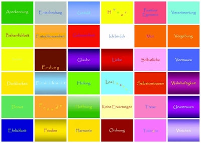 Karten-Set Farb-Aspektekarten mit 42 Motiven