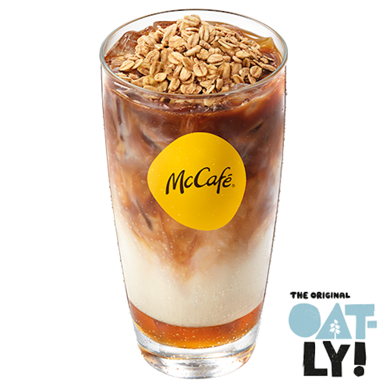 Iced Salted Caramel Oatly Latte (Mcdonald)