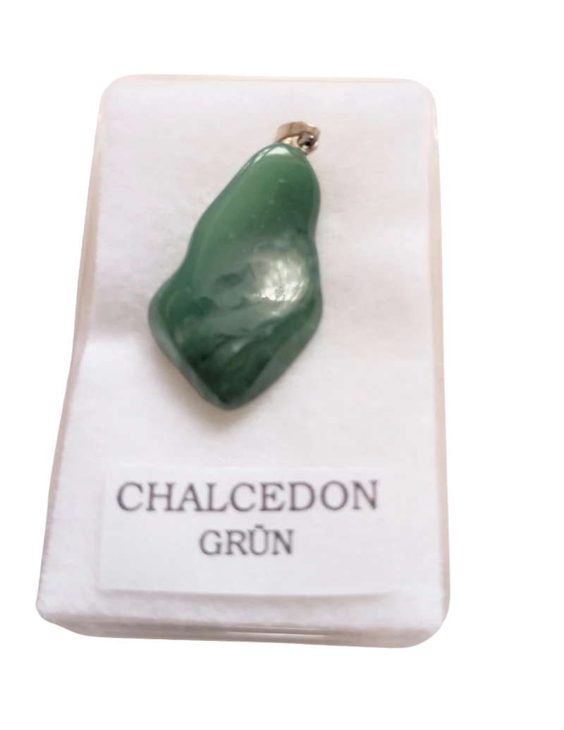 Edelsteinanhänger Chalcedon grün