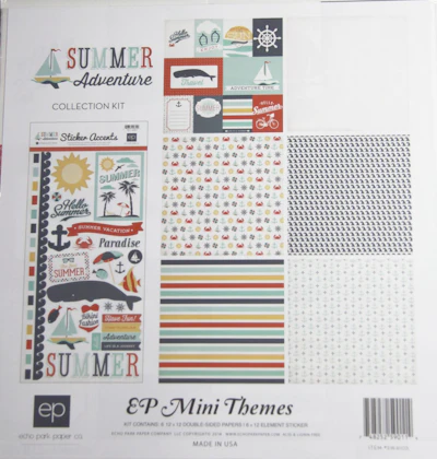 Mini Scrapbook-Set "Summer Adventure", Urlaub