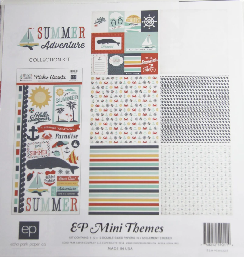 Mini Scrapbook-Set "Summer Adventure", Urlaub