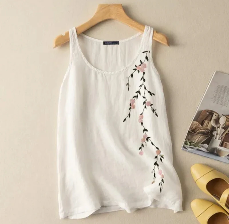 Sleeveless Women printed tank top
