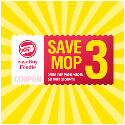 If 1 Whole Order in MOP40 to MOP60, Get this Coupon X1pc. (Apply Coupon Code : 40003 )